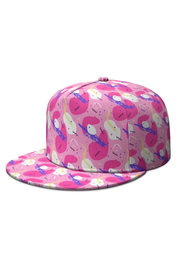 Custom Printed Flat Baseball Cap – Adjustable Snapback Hat with Flat Bill, Breathable and Durable, Personalized Design for Sports, Travel & Daily Wear