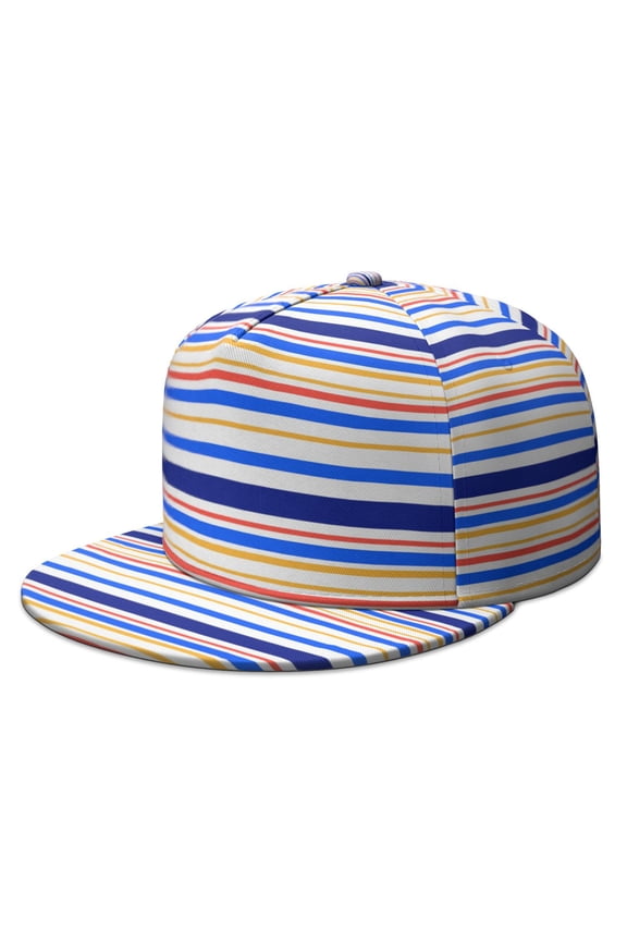 Custom Printed Flat Baseball Cap – Adjustable Snapback Hat with Flat Bill, Breathable and Durable, Personalized Design for Sports, Travel & Daily Wear