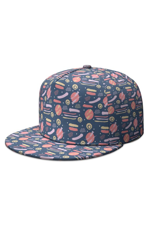 Custom Printed Flat Baseball Cap – Adjustable Snapback Hat with Flat Bill, Breathable and Durable, Personalized Design for Sports, Travel & Daily Wear