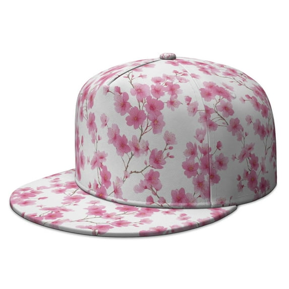 Custom Printed Flat Baseball Cap – Adjustable Snapback Hat with Flat Bill, Breathable and Durable, Personalized Design for Sports, Travel & Daily Wear