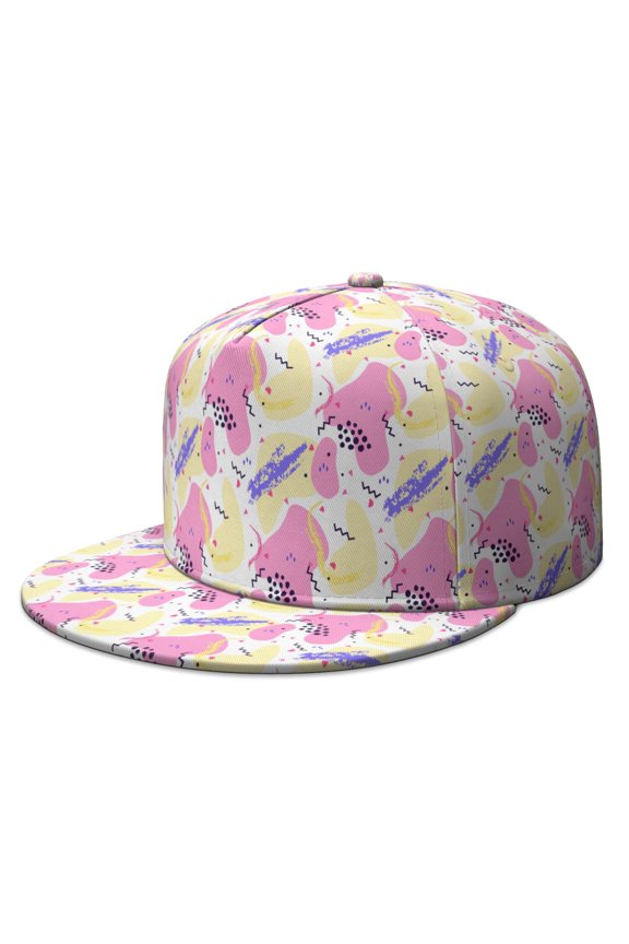 Custom Printed Flat Baseball Cap – Adjustable Snapback Hat with Flat Bill, Breathable and Durable, Personalized Design for Sports, Travel & Daily Wear