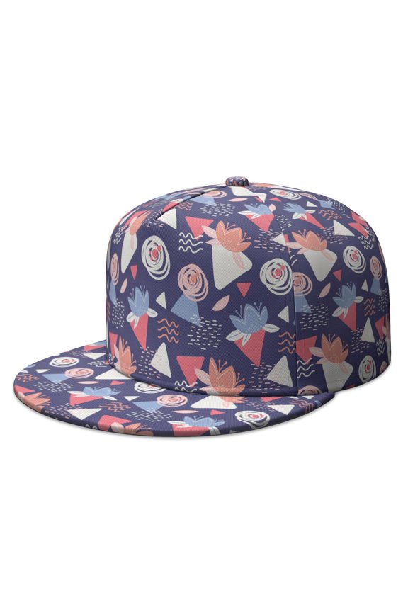 Custom Printed Flat Baseball Cap – Adjustable Snapback Hat with Flat Bill, Breathable and Durable, Personalized Design for Sports, Travel & Daily Wear