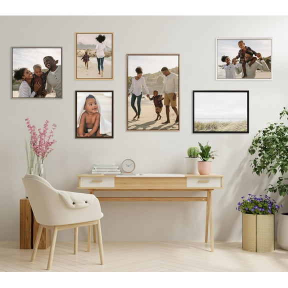 Custom Printed Framed Canvas Wall Art, 16x20 Black