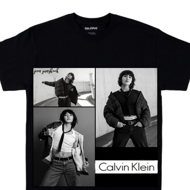 Custom Printed Jungkook Calvin Kleiner TShirt Print On Demand