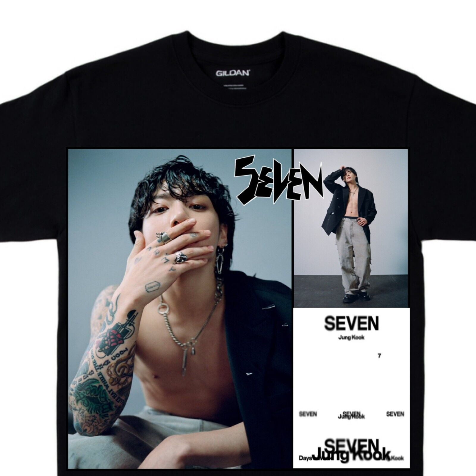 Custom Printed Jungkook version 3 TShirt Print On Demand