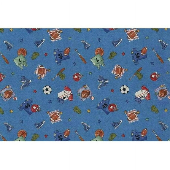 Custom Printed Rugs 4 ft. x 6 ft. What ft.s Your Ball Game Rug