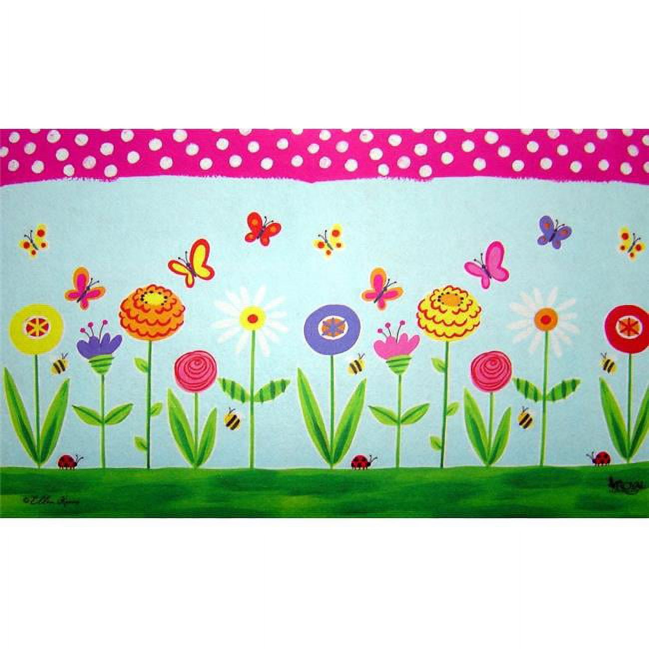 Custom Printed Floral Garden Party Outdoor Doormat