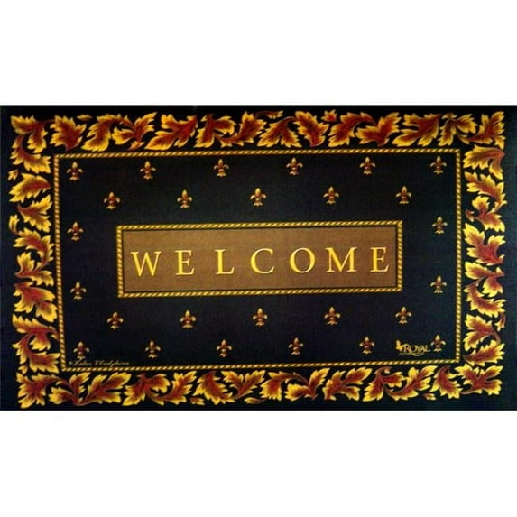 Custom Printed Rugs Dm-36 Regal Fleur De Lis Door Mat
