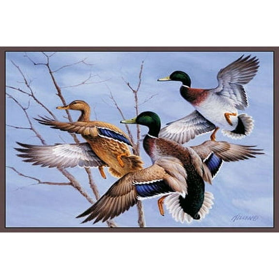 Custom Printed Rugs MALLARDS Mallards Wildlife Rug