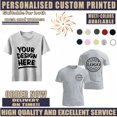 thumbnail image 1 of Custom Printed T Shirt Add Your Image Text Logo Personalized Casual Cotton Top, 1 of 11