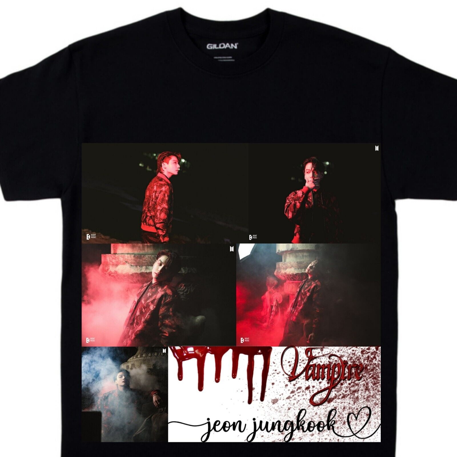Custom Printed Vampire Jungkook version 7 TShirt Print On Demand