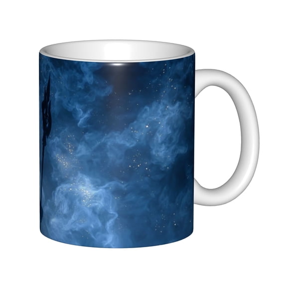 Custom Printed White 11oz Ceramic Coffee Mug Personalized Indian Pattern Tea Cup for Home and Office Gift