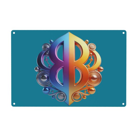 Custom Printing Logo 003 8x12in Horizontal Aluminum Decor Sign Rust-Proof Durable for Indoor Outdoor Home Office Bar Use