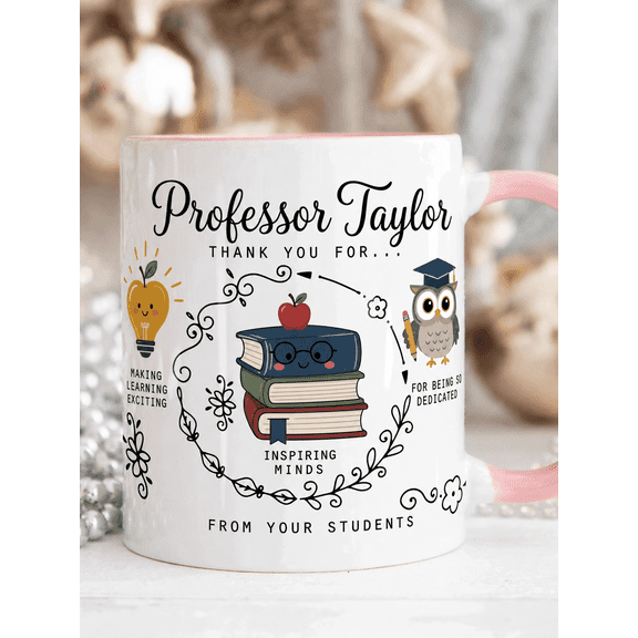 Custom Professor Name Mug Personalized Back to School Gift for College Professor