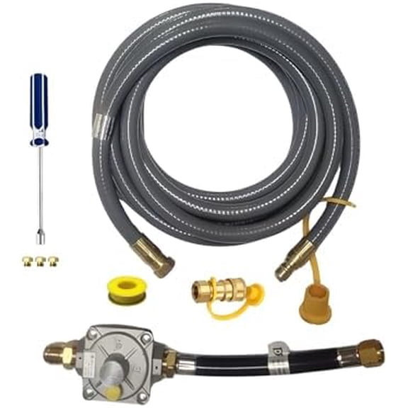 Custom Propane to Natural Gas Conversion Kit Fit for Weber Spirit II 310 with NG Regulator, Orifice Kit, and 10' Grill Hose - Convert Your Grill from LP to Natural Gas with an Easy Install
