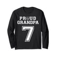 thumbnail image 1 of Custom Proud Football Grandpa Number 7 Long Sleeve T-Shirt for Men, Perfect Gift for Grandparents, 1 of 3