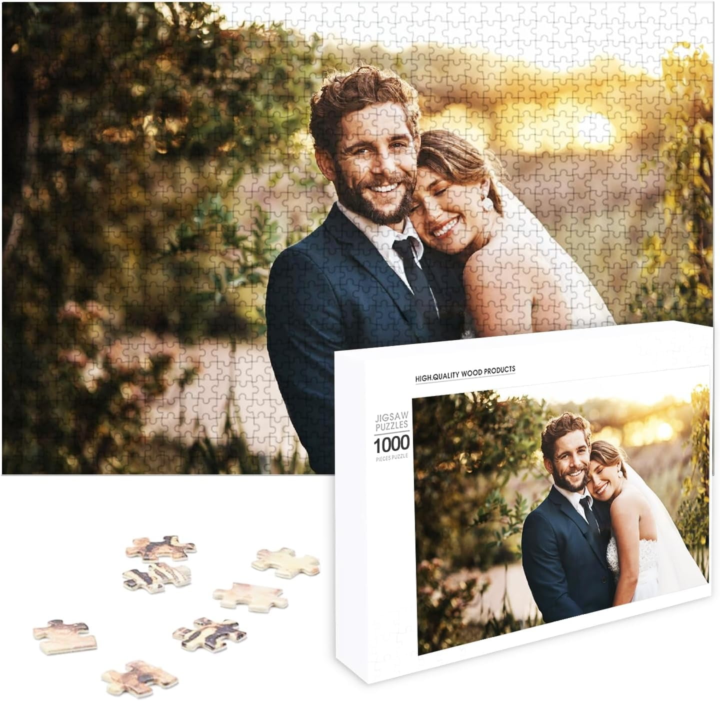 Custom Photo Jigsaw Puzzle - 1000 Piece Wooden Puzzle, Personalized Gift, Home Decoration