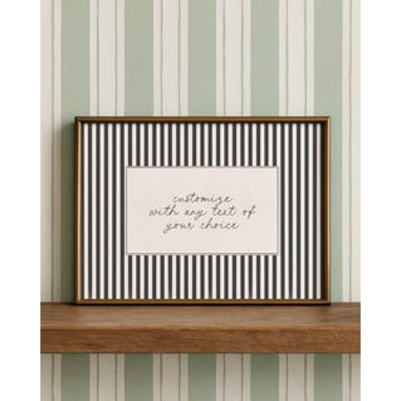 Custom Quote - Customizable Quote Text Song Lyric Poster Pinstripe (Unframed)