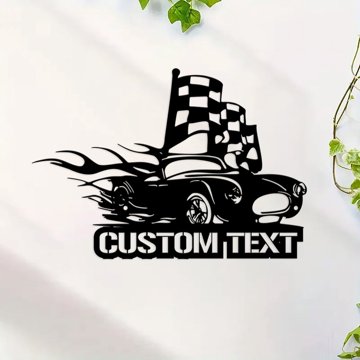 Custom Racing Flag Sprint Car Metal Wall Art Personalized Racer Name ...