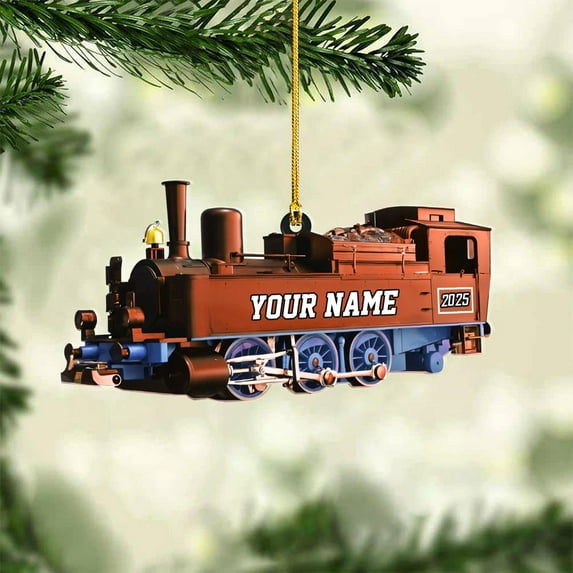 Custom Railroader Ornament 2025 Railroader Christmas Ornament Christmas Keepsake for Railroader Trainman Ornament Gifts for Railroader Railroader Keepsake Gifts for Trainman (RR12) - 3318 (Orange)