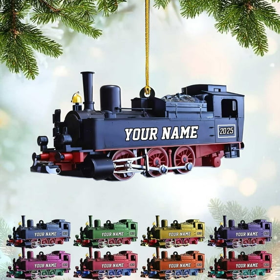 Custom Railroader Ornament 2025 Railroader Christmas Ornament Christmas Keepsake for Railroader Trainman Ornament Gifts for Railroader Railroader Keepsake Gifts for Trainman (RR12) - 3318 (Blue)