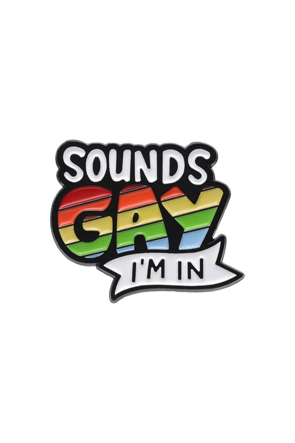 Custom Rainbow Quotations Enamel Pin Rainbow Sounds Gay Rainbow Enamel Gift Pin Jewelry In Im Y7k9 Badges Lapel