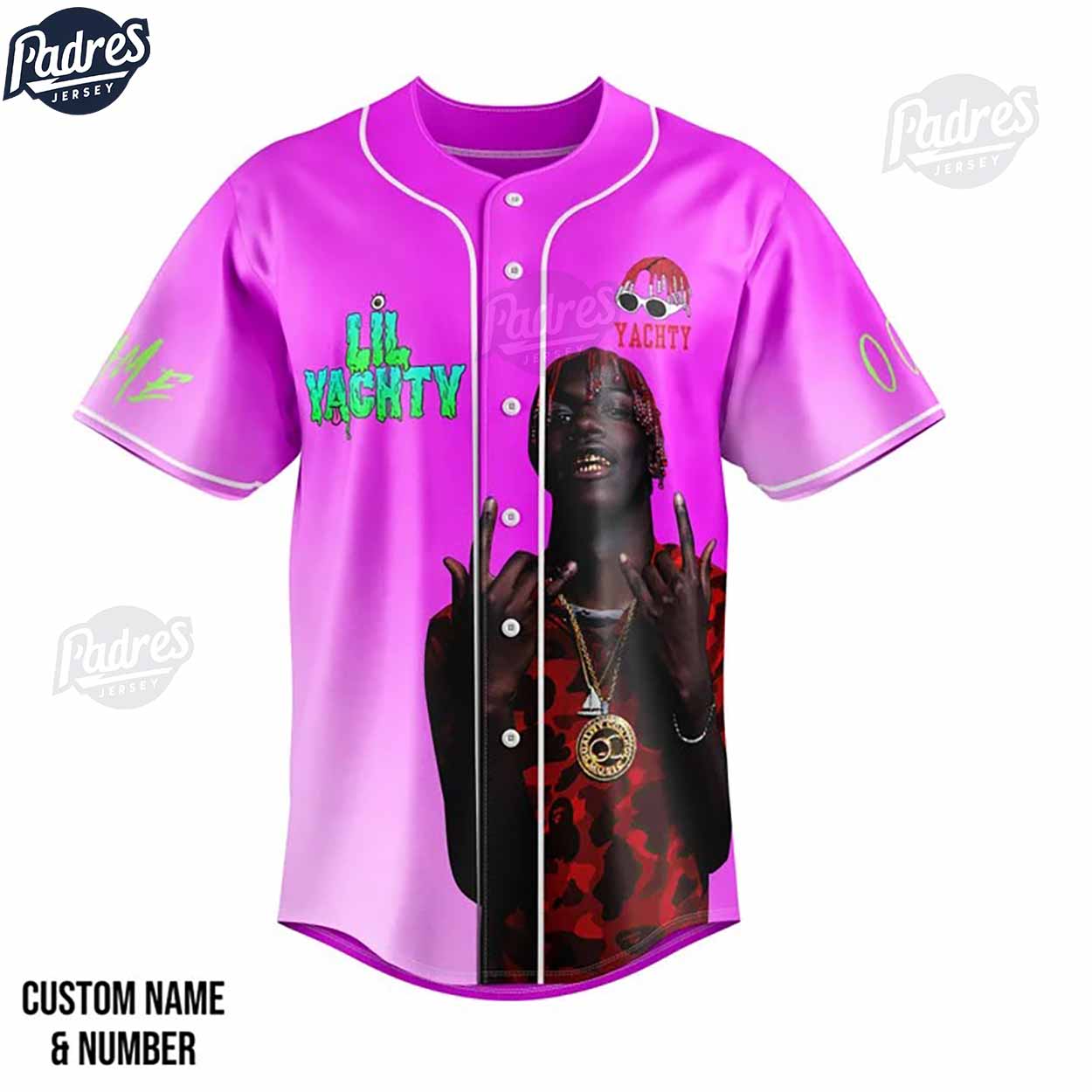 Custom Rapper Lil Yachty Baseball Jersey - Walmart.com