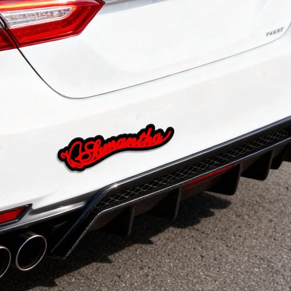 Custom Red Acrylic Butterfly Car Sticker, Butterfly Acrylic Decal, Durable Waterproof Self-Adhesive Vehicle Decor