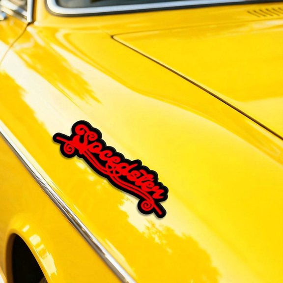 Custom Red Acrylic Pattern Lines Car Sticker, Pattern Lines Acrylic Decal, Durable Waterproof Self-Adhesive Vehicle Decor