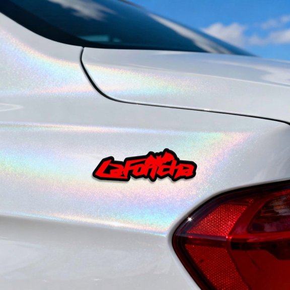 Custom Red Acrylic Shell Car Sticker, Shell Acrylic Decal, Durable Waterproof Self-Adhesive Vehicle Decor