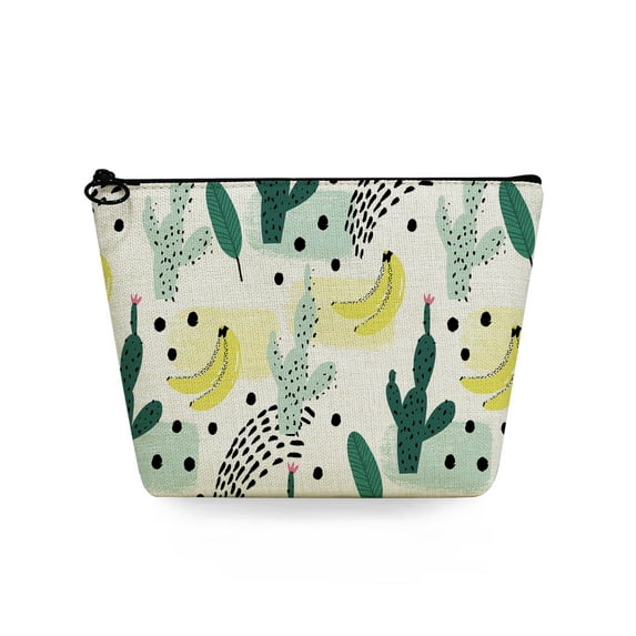 Custom Refreshing Plant Casual Travel Toiletry Bags High Quality Makeup Organizer Cactus Print Women's Cosmetic Bag Pencil Cases