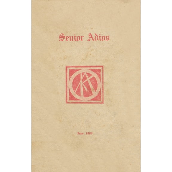 (Custom Reprint) Yearbook: 1909 Bartlesville High School - Adios Yearbook (Bartlesville, OK)