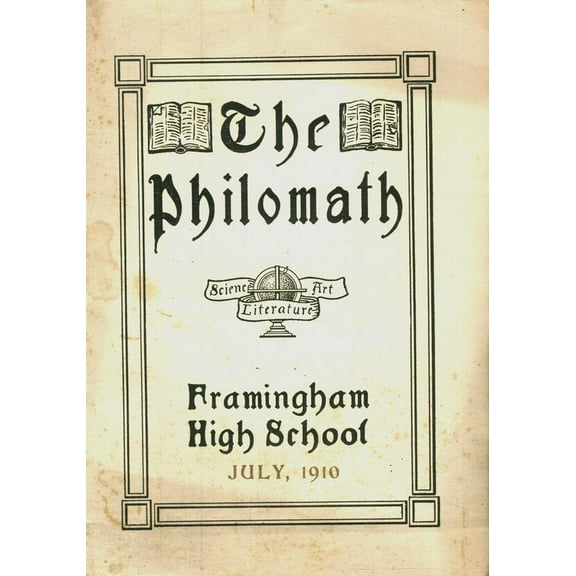 (Custom Reprint) Yearbook: 1910 Framingham High School - Philomath Yearbook (Framingham, MA)