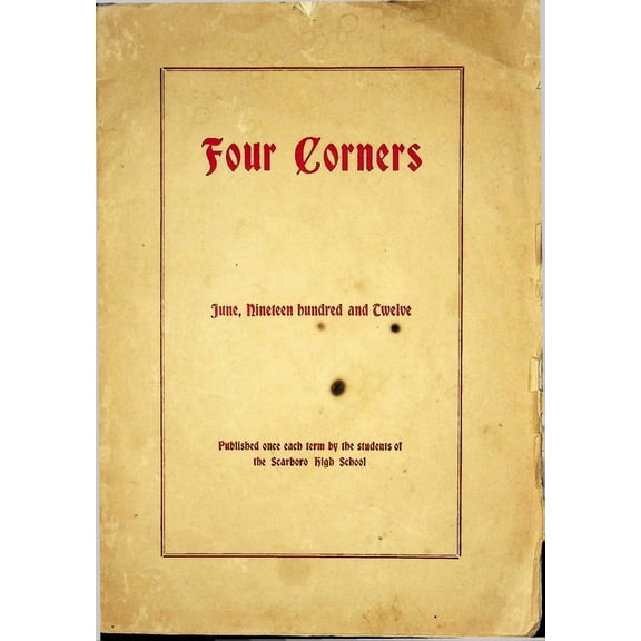 (Custom Reprint) Yearbook: 1912 Scarborough High School - Four Corners Yearbook (Scarborough, ME)