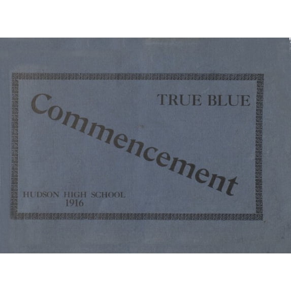 (Custom Reprint) Yearbook: 1916 Hudson High School - True Blue Yearbook (Hudson, WI)