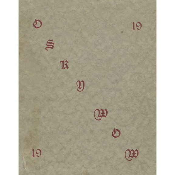 (Custom Reprint) Yearbook: 1919 Jackson High School - Osky Wow Yearbook (Jackson, OH)
