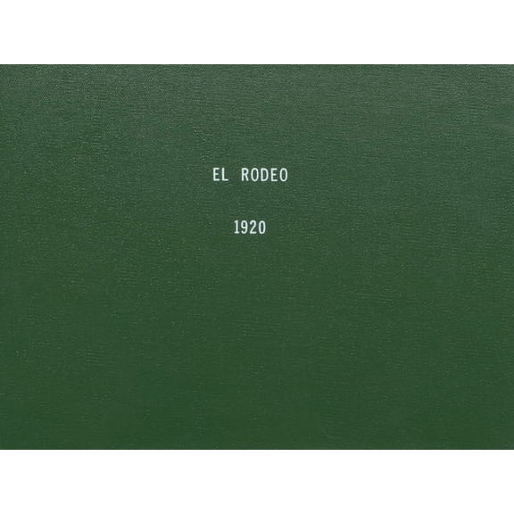 (Custom Reprint) Yearbook: 1920 Big Spring High School - El Rodeo Yearbook (Big Spring, TX)