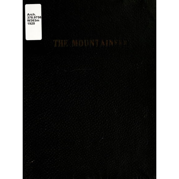 (Custom Reprint) Yearbook: 1920 Weaver College - Mountaineer Yearbook (Weaverville, NC)