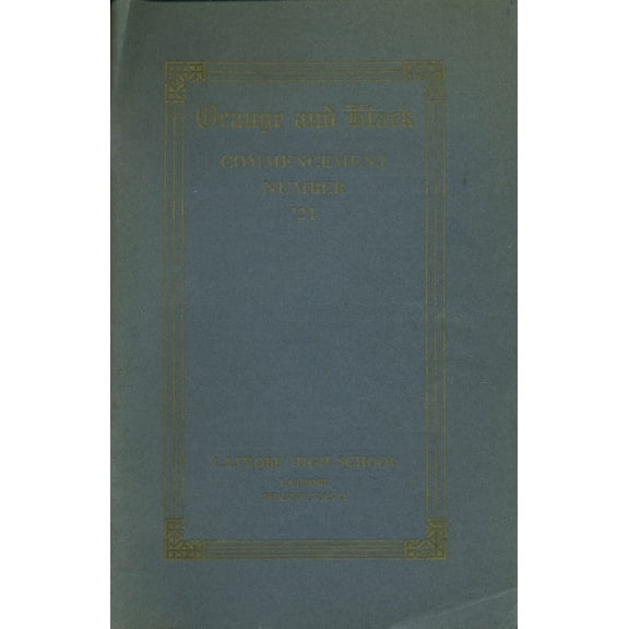 (Custom Reprint) Yearbook: 1921 Greater Latrobe High School - Latrobean Yearbook (Latrobe, PA)