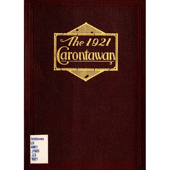 (Custom Reprint) Yearbook: 1921 Mansfield University - Carontawan Yearbook (Mansfield, PA)