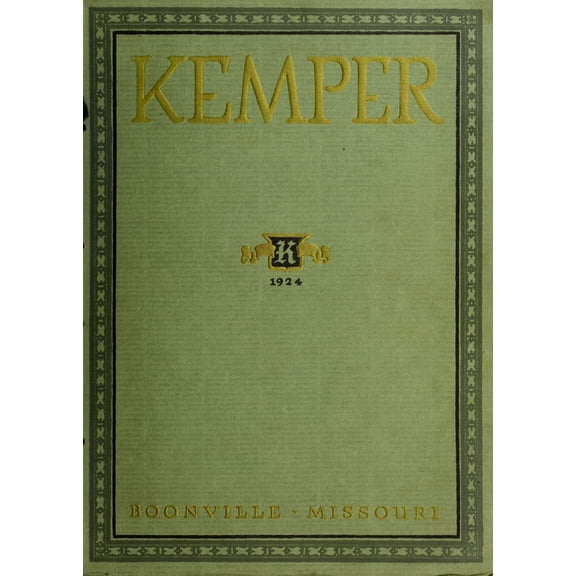 (Custom Reprint) Yearbook: 1924 Kemper Military School - Yearbook (Boonville, MO)
