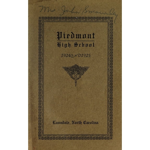 (Custom Reprint) Yearbook: 1924 Piedmont High School - Summit Yearbook (Lawndale, NC)