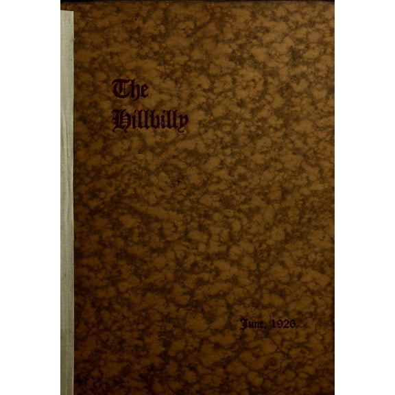 (Custom Reprint) Yearbook: 1926 Lee Edwards High School - Hillbilly Yearbook (Asheville, NC)