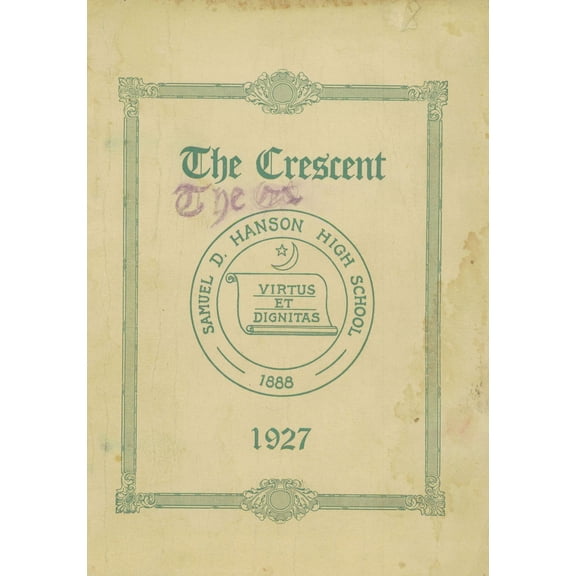 (Custom Reprint) Yearbook: 1927 Samuel D Hanson School - Crescent Yearbook (Buxton, ME)