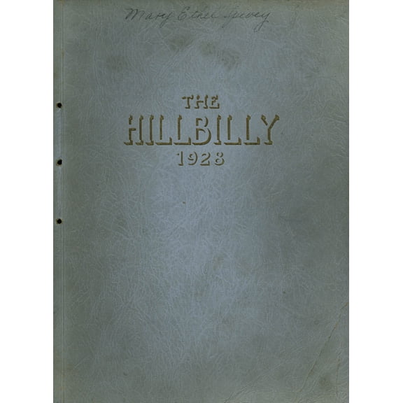 (Custom Reprint) Yearbook: 1928 Lee Edwards High School - Hillbilly Yearbook (Asheville, NC)