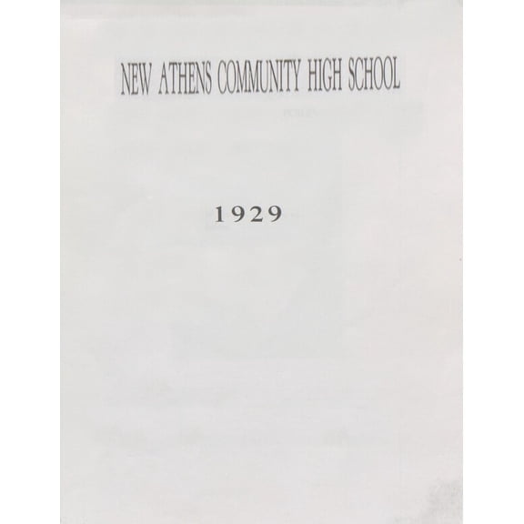 (Custom Reprint) Yearbook: 1929 New Athens High School - Vespa Yearbook (New Athens, IL)