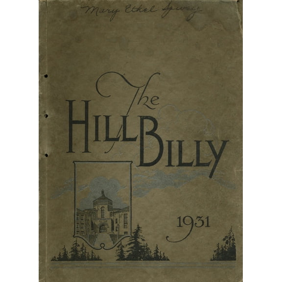 (Custom Reprint) Yearbook: 1931 Lee Edwards High School - Hillbilly Yearbook (Asheville, NC)