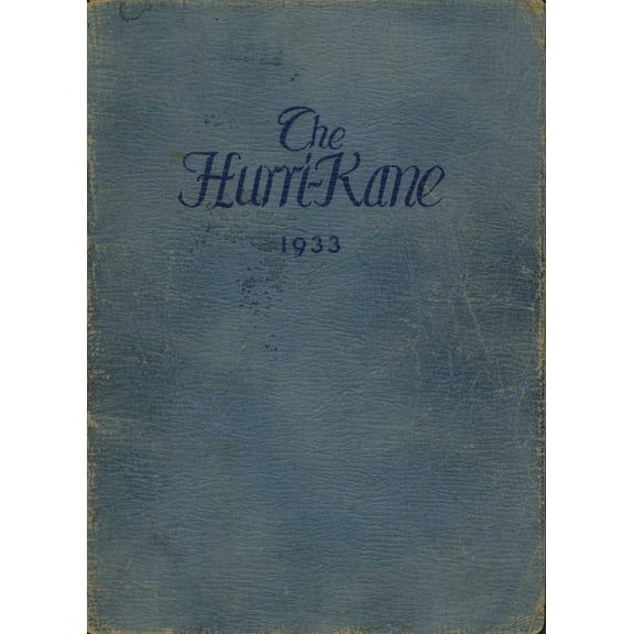 (Custom Reprint) Yearbook: 1933 Kane Area High School - Hurri Kane Yearbook (Kane, PA)