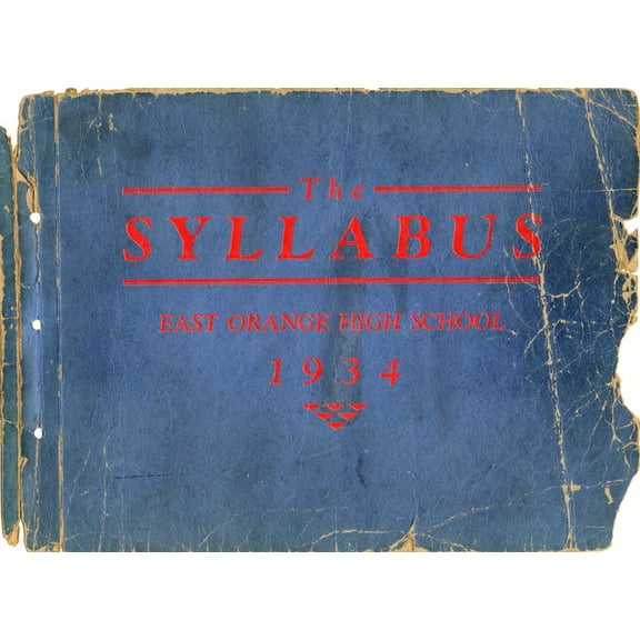 (Custom Reprint) Yearbook: 1934 East Orange High School - Syllabus Yearbook (East Orange, NJ)