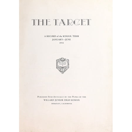 (Custom Reprint) Yearbook: 1934 Willard Middle School - Target Yearbook (Berkeley, CA)